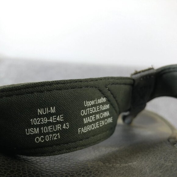 Olukai Nui Flip Flop Sandals Mens Size 10 Shoes Gray Leather Beach - Picture 3 of 9